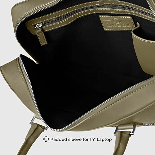 Image of OLIVES & GOLD 14 inch ROYE Laptop Bag For Men and Women | Detachable and Adjustable Shoulder Strap | Travel Friendly | Lightweight