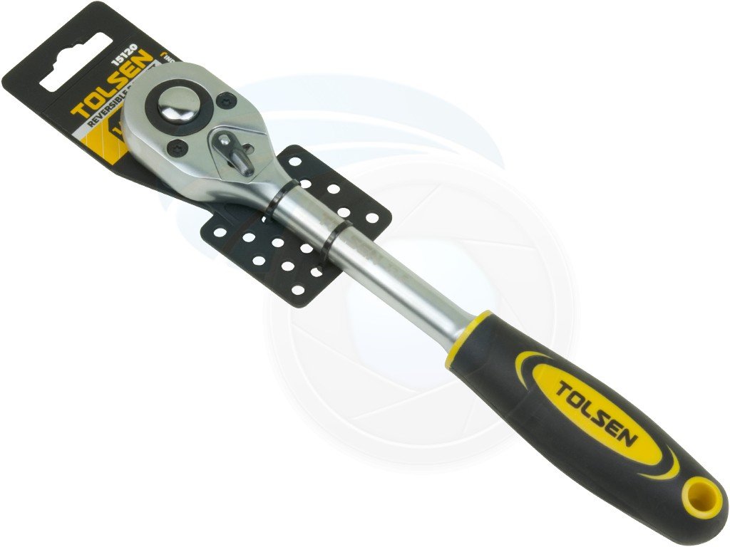TOLSEN Quick Release Reversible Socket Ratchet Wrench 1/2 Square Drive