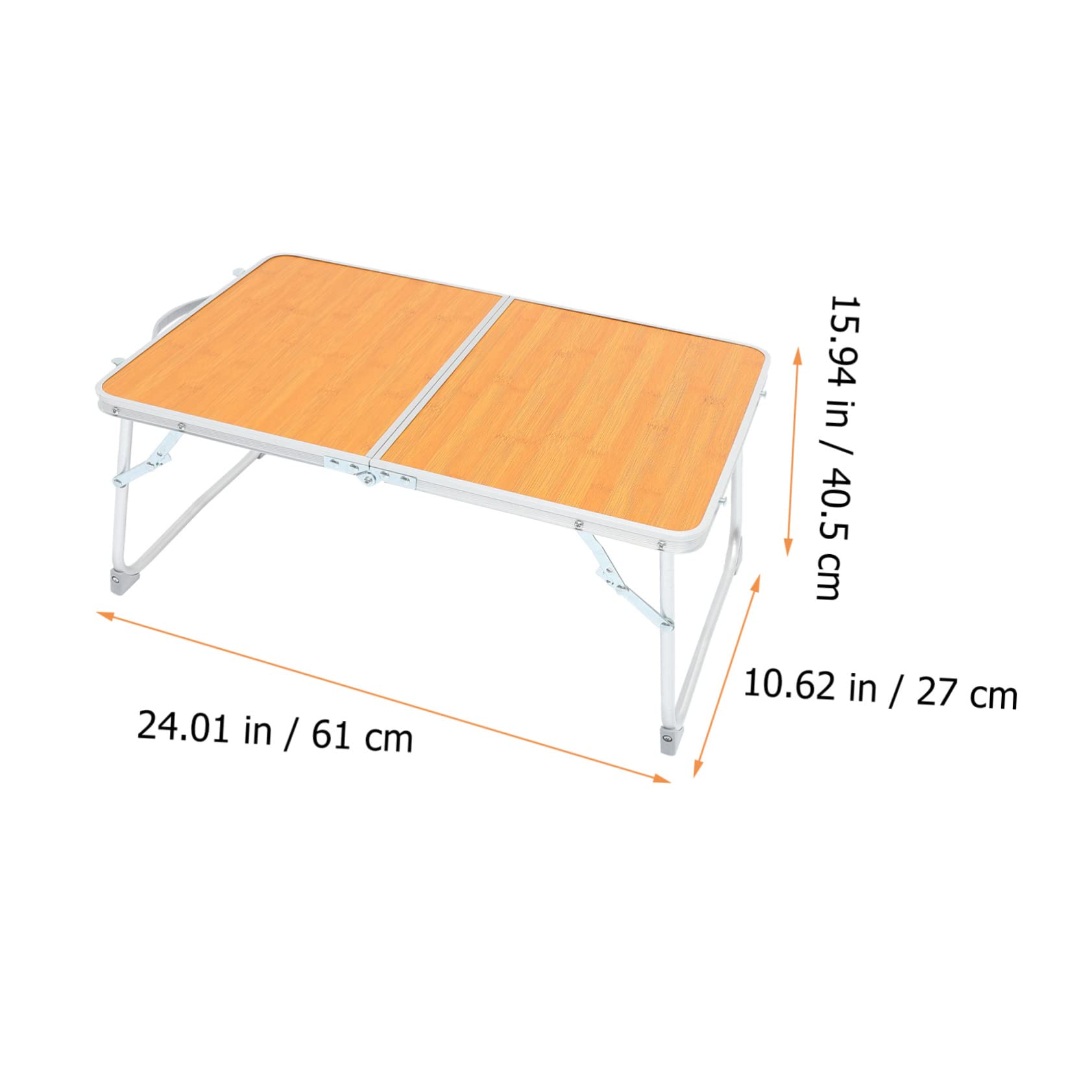 Holibanna Portable Camping Table Convenient Bed Desk for Household Use Design for Outdoor Picnics and Indoor Comfort Easy to Fold and Carry