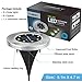 Aogist Outdoor Solar Ground Lights, 8 LED Waterproof Garden Disk Lights In-Ground Landscape Lighting for Lawn Patio Pathway Yard Deck Walkway (White, 8 Pack)