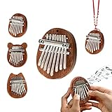 Mini Thumb Piano, 8 Key Mini Kalimba Finger Piano, Portable Marimba Musical Thumb Piano with Lanyard