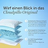 Cloudpillo Kopfkissen 40x80 cm – Ergonomisches Memory-Foam-Kissen für Seitenschläfer...