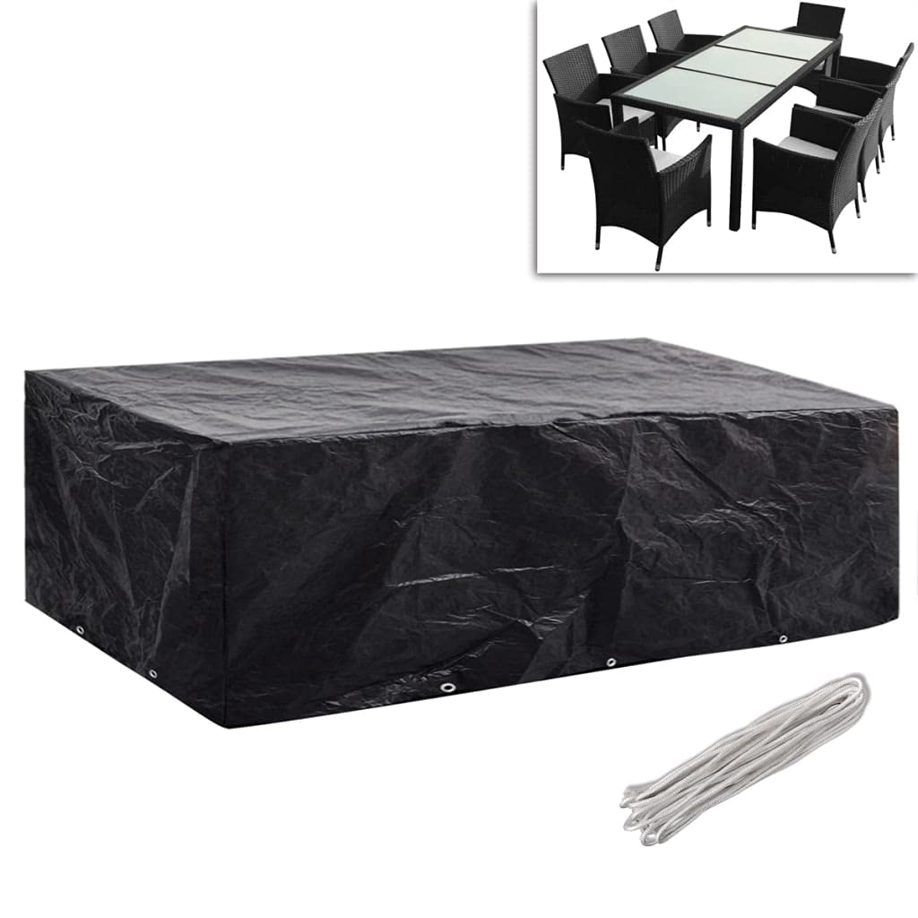 Akcesoria do mebli ogrodowych - pokrowce na meble ogrodowe - pokrowce na meble ogrodowe 2 szt. 8 osób poliester rattan 300 x 140 cm