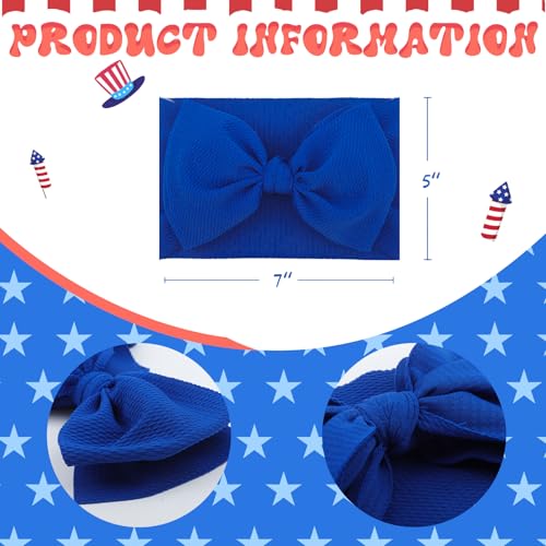 YanJie 7'' 2pcs Baby Girl Headbands 4th of July Independence Day Hair Bands for Kids Toddlers Infants Newborns Girl Outfits4