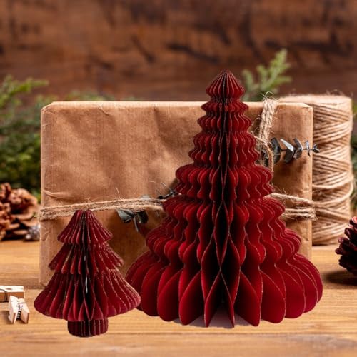 Arbre de Noël miniature pliable en papier pour décorer une table sans encombre
