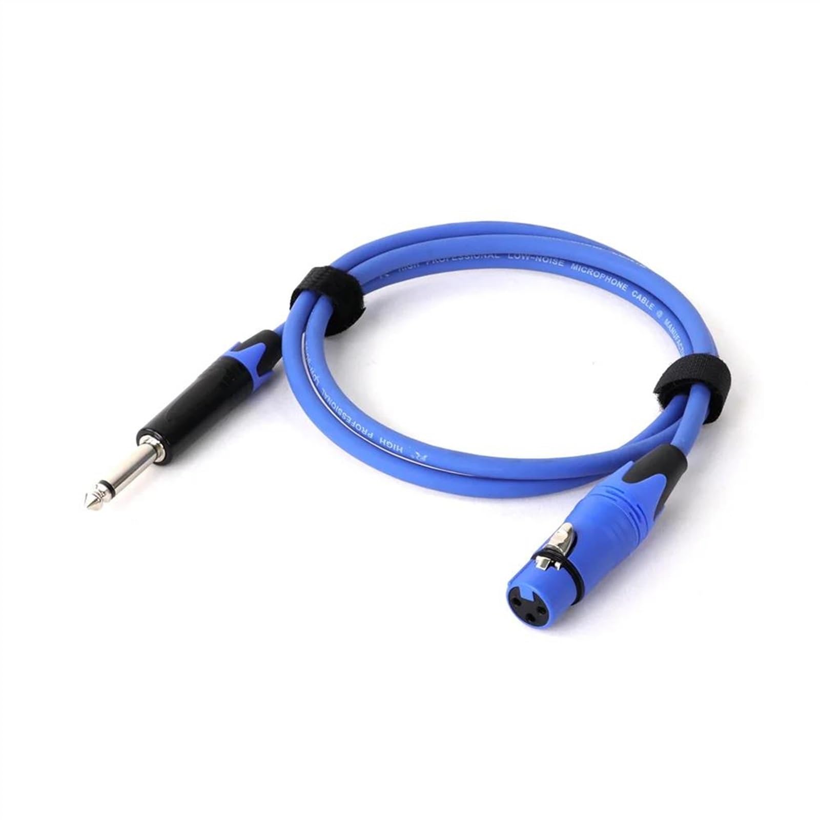 kabel audio instrumentu muzycznego 1PC Przewód Mikrofonowy Jack 6.35/6.5 Mono Męski Do Żeńskiego 1/4'' TS Do XLR Mikrofonowy Kabel Do Głośnika Wzmacniacza Gitarowego(Blue,10m)