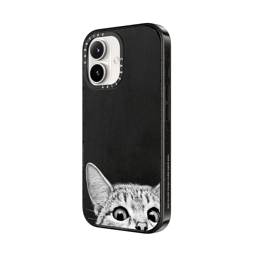 CASETiFY 猫イラストクリアケース iPhone16 Amazon.co.jp: CASETiFY