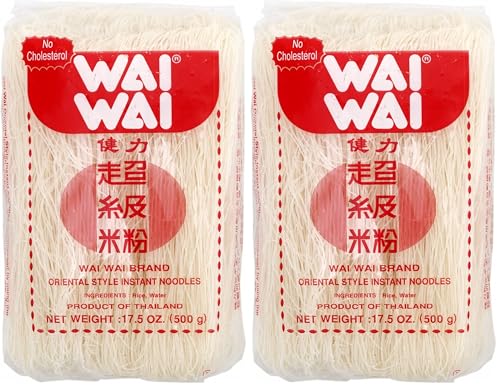 Wai Wai Thailand Paquete de Fideos de Arroz de 1 x 500 Gr 500 g (Paquete de 2)