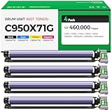 Nom du produit : lot de 4 tambours neufs C950X71G (pas de cartouche de toner).