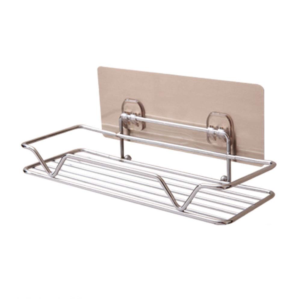 Adhesive Shower Caddy with a Hanger Bath Shelf Storage Combo Organizer Basket Kitchen Bathroom Accessories Storage Rack No