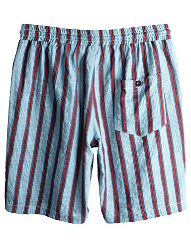 VATPAVE Mens Flat Front Summer Board Shorts Casual Drawstring Beach Suit Shorts2
