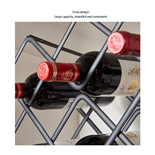 Soporte para 8 botellas de vino de metal miniatura 4