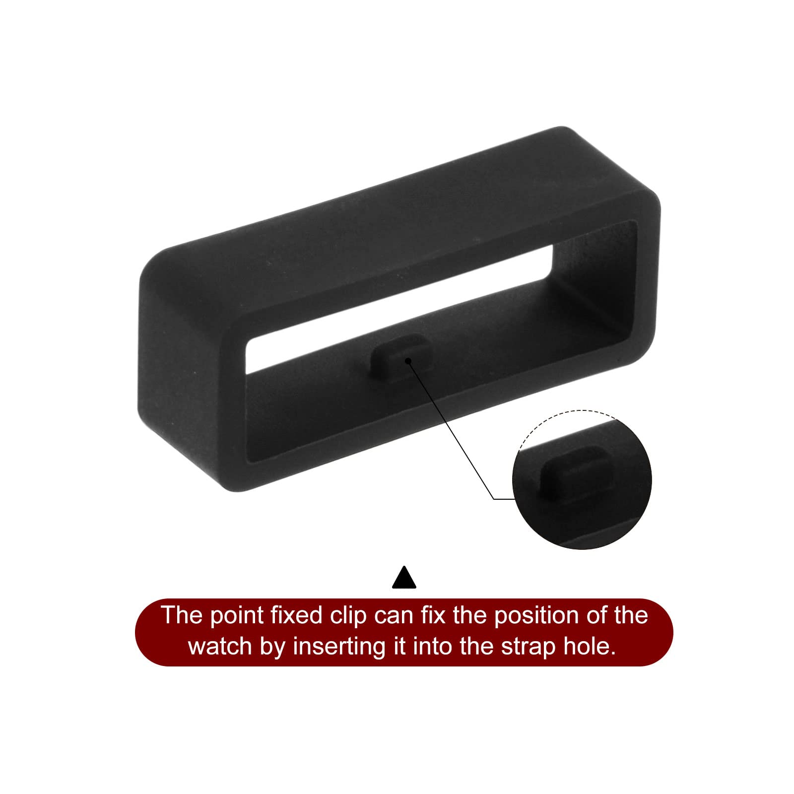 Bracelet de montre - Black line - 22mm - Silicone - Caoutchouc - Mixte