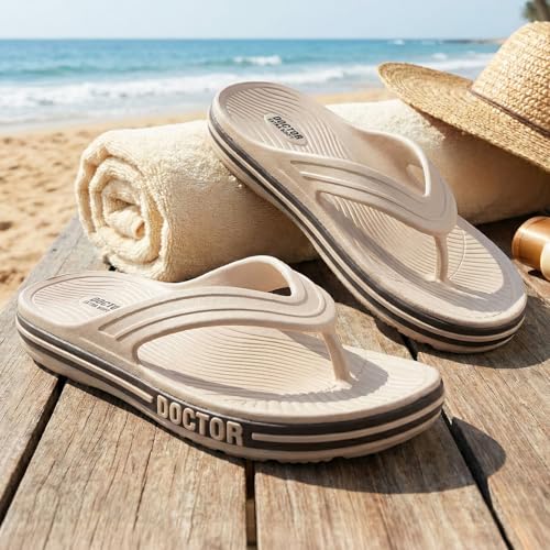 Image of DOCTOR EXTRA SOFT Men's Classic & Premium Casual Flip Flops with Soft Acupressure for Adult | Comfortable & LightWeight| Stylish & Anti-Skid |Waterproof Everyday Cushion Slippers for Gents /Boys D-553