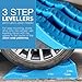 LEIDGG 2Pack 3-Tier Levelling Ramps for Campervans Heavy-Duty Anti-Skid RV Levelling Blocks Height Adjustable Vehicle Ramps for Cars, Trailer,Truck Up to 10000 LBS