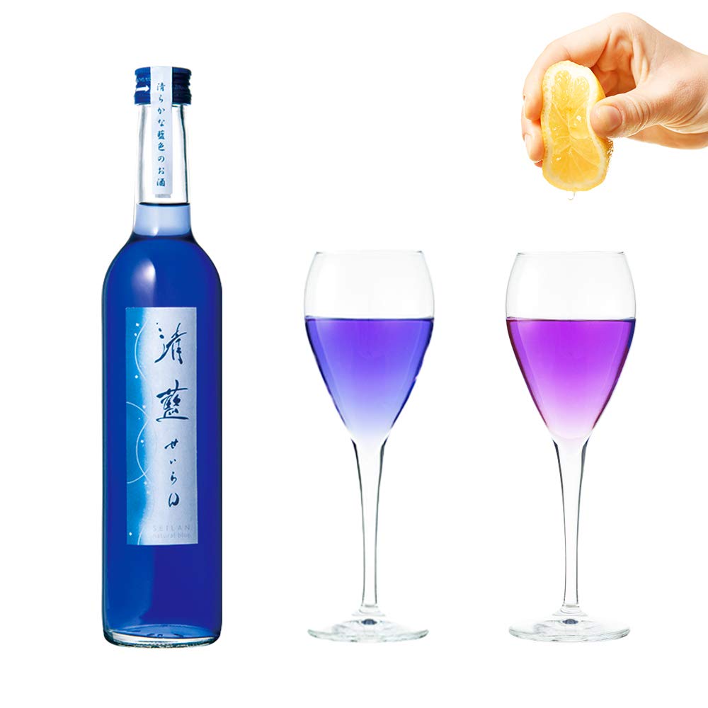 Amazon.co.jp: 【 清藍 せいらん 】 日本酒 を天然ハーブで色付けした