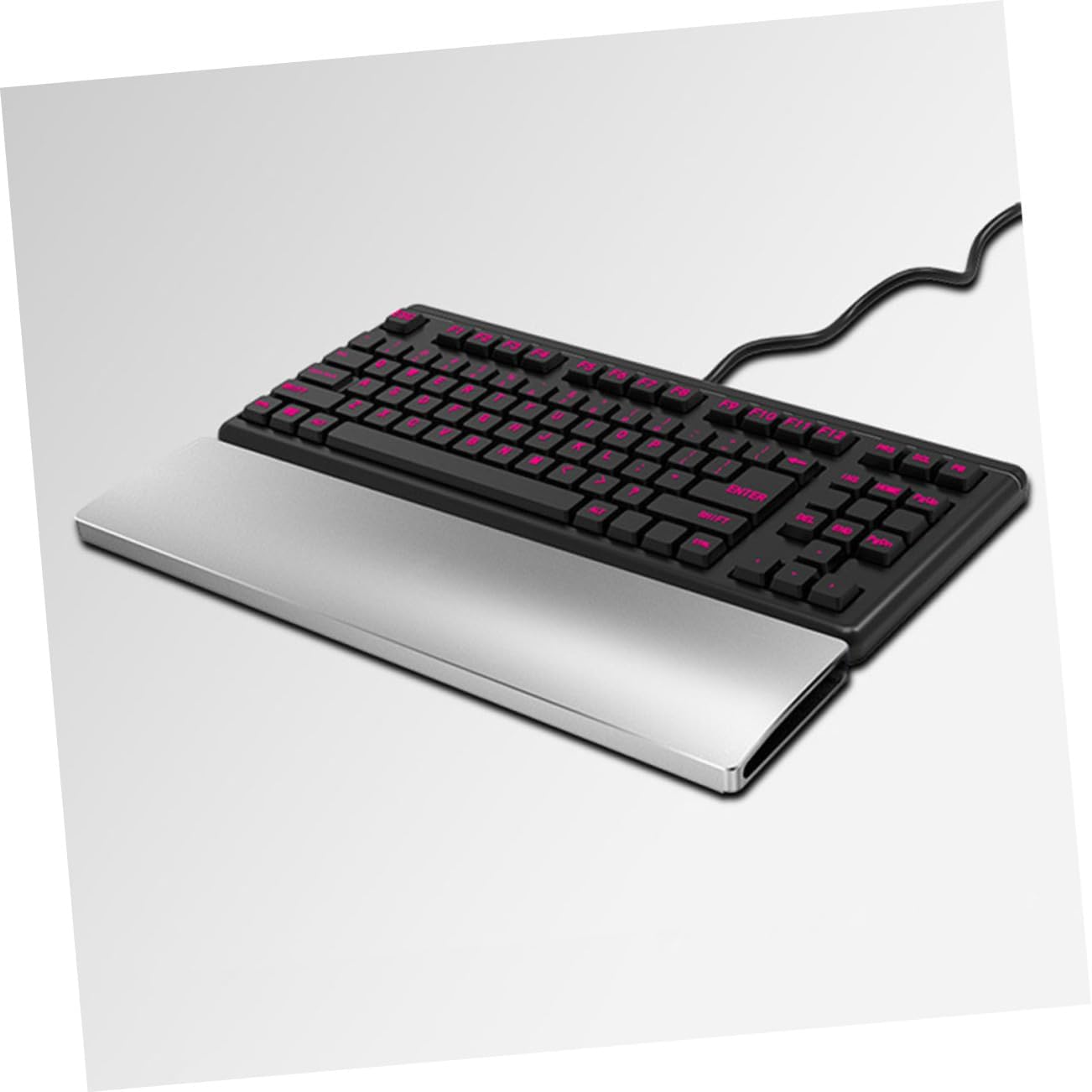 Ergonomic Aluminum Alloy Keyboard Wrist Support Keys Mechanical Palm Rest Elevated Hand Rest for Comfortable Typing and Natural Wrist Position