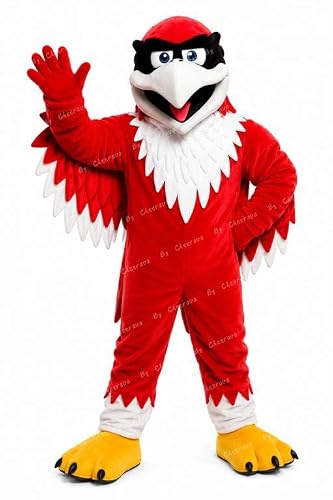 Cheerava Red Eagle Mascot Costume for Adults – Fierce Full