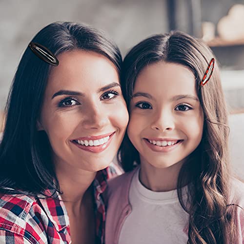 16 Pieces 2.8 Inch Big Oval Water Drop Shape Women Hair Clips Metal Stoving Varnish No Slip Hair Barrettes For Girls Women Hair Accessories (Adorable Color,Retro Style) #TOP3