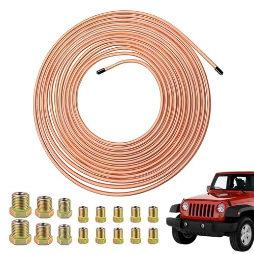 Reparación de de transmisión de frenado con tubo de cobre 3/16 y conectores 7