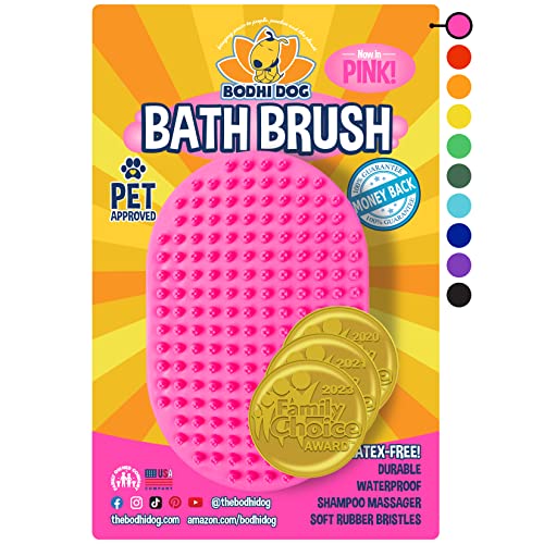 Bodhi Dog Shampoo Brush - Pet Grooming & Bath Supplies for Cats and Dog Bath Brush for Long & Short Hair - Premium Scrubber for Shower, Bathing & Massage - (One Pack, Pink) - image 8