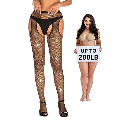 Image of Fishnet Stockings Lace Patterned Tights High Waist Pantyhose Fishnets for Women