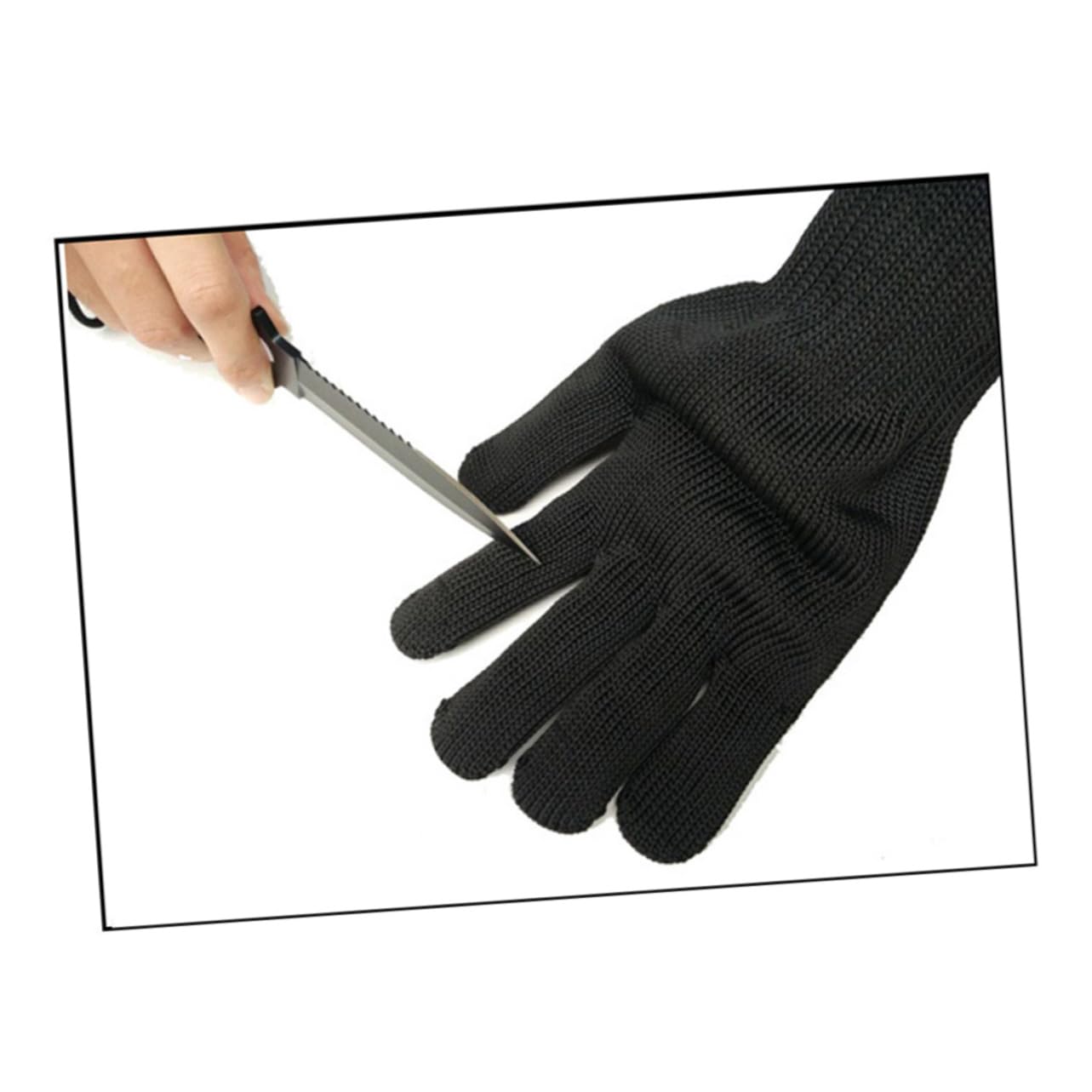 DOITOOL Cut Protection Gloves Level 5 Safety Kitchen Safety Gloves Anti-cut Breathable Comfortable Black Pair