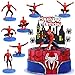 MEZHEN Tortendeko Spider Kuchen Deko Geburtstag Hero Tortenaufleger Superhelden Cake Topper Spinne Torte Deko Happy Birthday Kindergeburtstag Deko 16 Stück