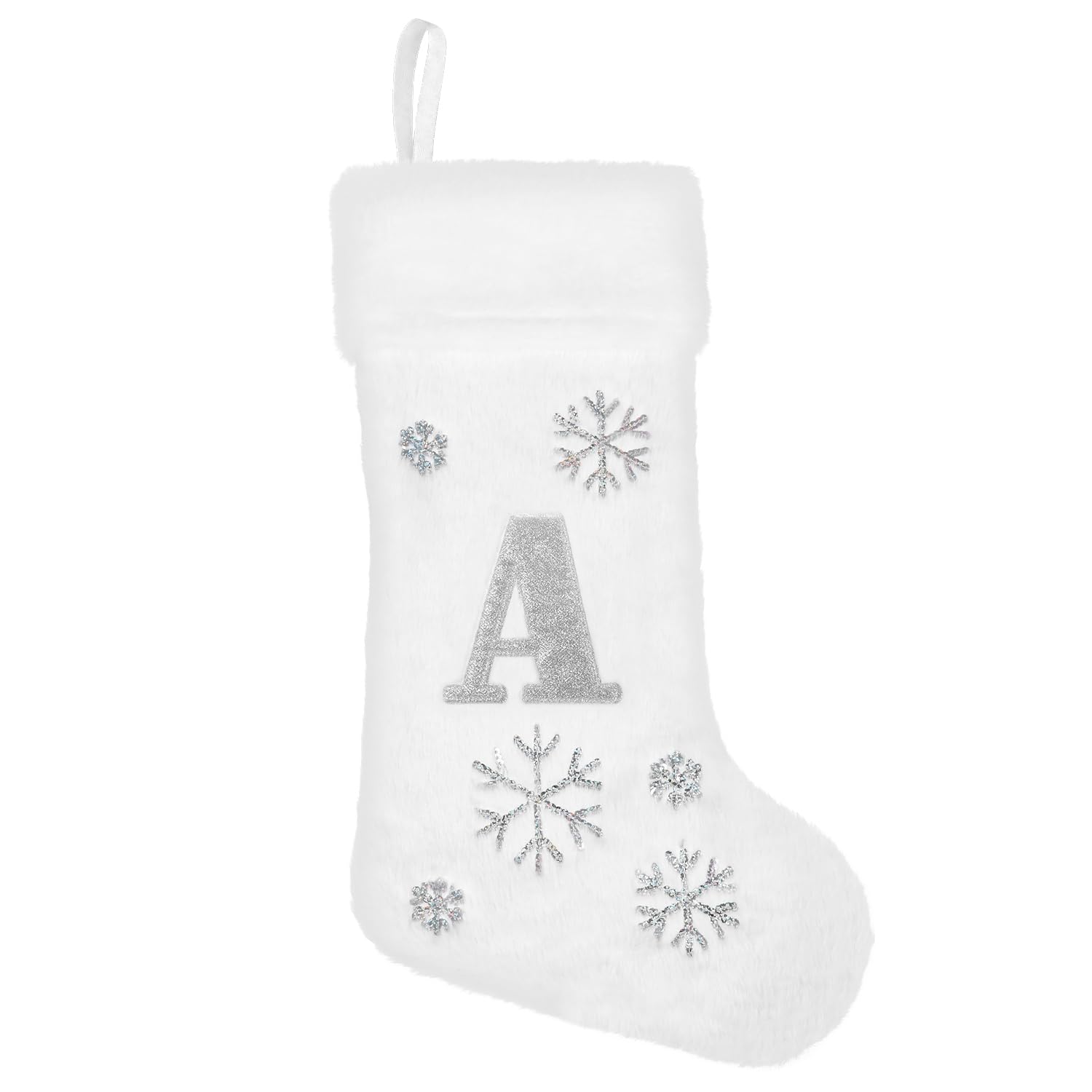 Veylin Colorful Christmas Stocking Letter Stockings 20 Inch Embroidered Christmas Stockings With Initials, Personalised Christmas Stockings Christmas Stockings For Kids/Adult Letter A