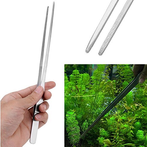 Lgege 2Pcs Long Handle Stainless Steel Straight And Curved Tweezers Nippers For Garden, Kitchen, Indoors And Outdoors #TOP5