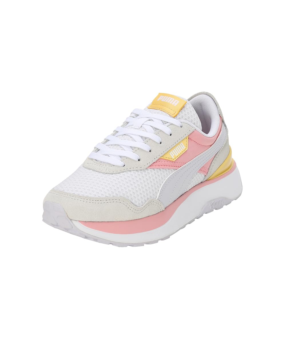 Puma Girls Cruise Rider Peony Jr Peach Smoothie-White-Spring Lavender Sneaker - 5 UK (38568914) (B0CBPX8SS8) Amazon Price History, Amazon Price Tracker