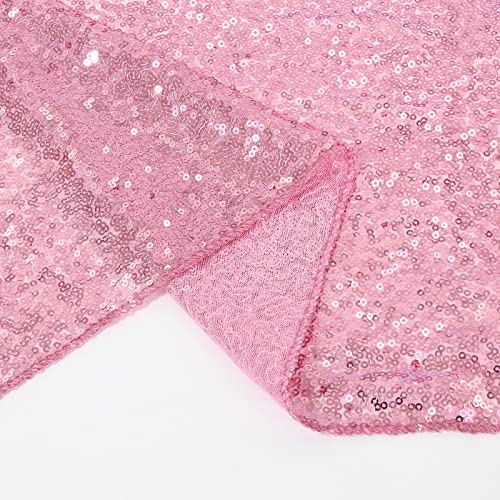 B-COOL Fuchsia Pink Sequin Table Runner 4Pack 12x72 Inch Glitter Table Runner for Valentine's Day Party Baby Shower Holiday Candy Bridal Shower Ceremony Table Decorations by B-COOL - Used condition - Image 5