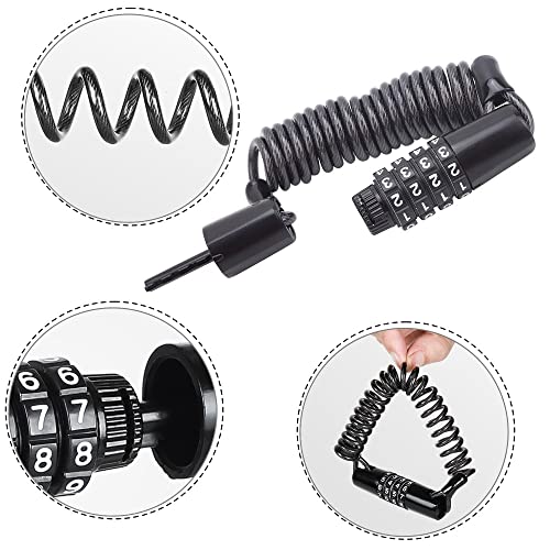 Chiyuyisen Bike Lock Combination Scooter Chain Lock Motorcycle Helmet Lock Cable 4-Digital Safety Code Combination Lock thumb #1