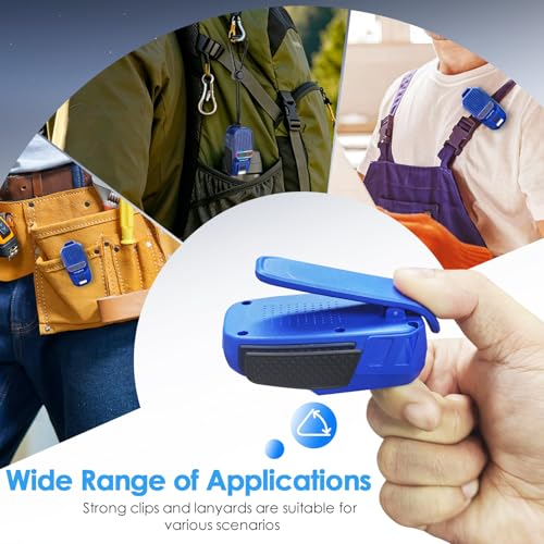 Image of Wearable Bluetooth Speaker, Clip-On Portable Speaker with Built-in Mics Hands-Free Music and Calls for Hiking /Biking, portable bluetooth speakers with LED Light, 15H Battery Life Speakers(Blue)
