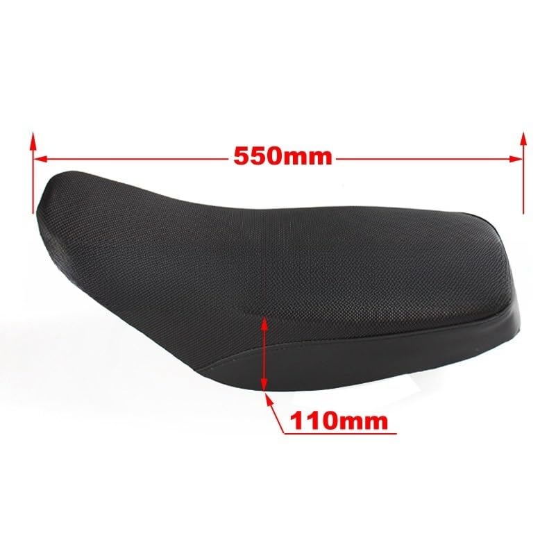 Funda Asiento Motocicleta Sillín de Asiento ATV para 50cc/70cc/90cc/110cc/125CC para vehículo Todoterreno de 4 Ruedas, Motocicleta Tipo Quad Cubierta Asiento Moto