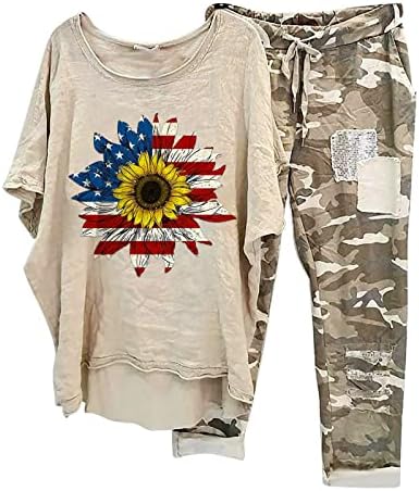 My Orders Vacation Outfits for Women 2023 Office 3/4 Sleeved Pants and Tops Suit Relaxed Fit Stripe Printed Breathable Tracksuit Set Plus Size Activewear for Women Shorts 2 Piece