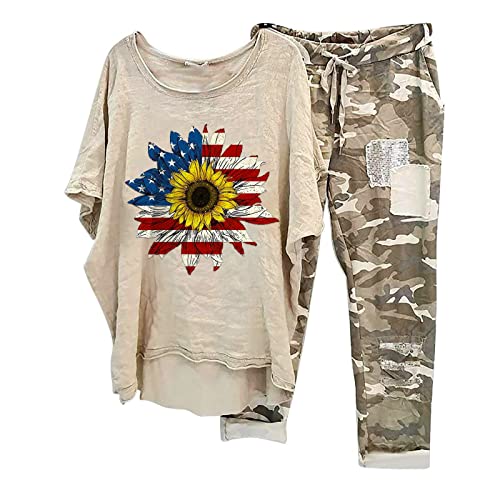 My Orders Vacation Outfits For Women 2023 Office 3/4 Sleeved Pants And Tops Suit Relaxed Fit Stripe Printed Breathable Tracksuit Set Plus Size Activewear For Women Shorts 2 Piece #TOP16