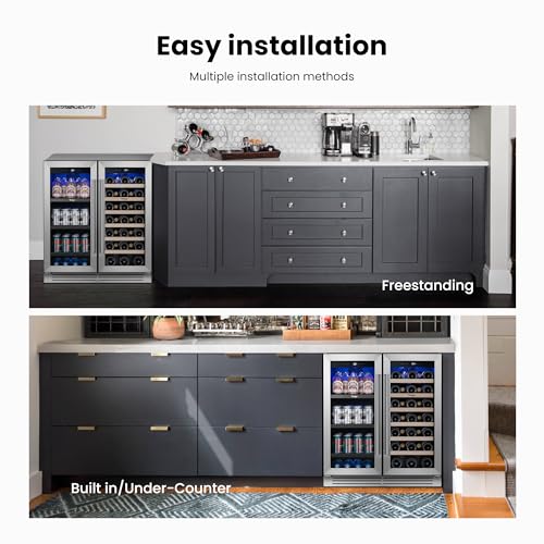 Image of Yeego 30 Inch Wine and Beverage Refrigerator with 80 Can and 33 Bottle