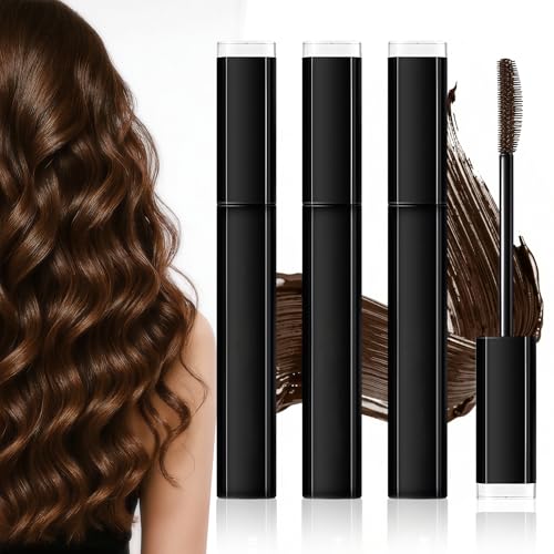 3 Retoca Raices Cubre Canas Mujer MarróN Retocador De Canas Y Raices, Suave Y No Irritante, AplicacióN Precisa Del Color, Retoques FáCiles, Color Duradero Y Vibrante, Lavable,15 Ml