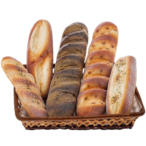 Gresorth 5pcs Fake French Baguette Bread Set for Home Kitchen Par...