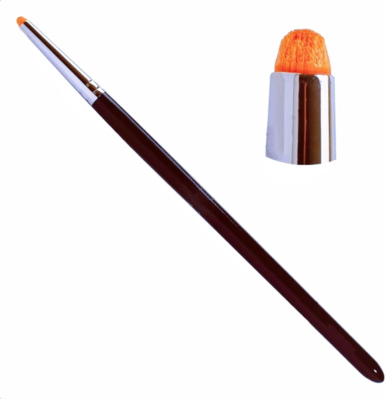 Pincel laminador para levantamento de cílios ICONSIAM com cerdas de nylon, cabo de madeira de bétula, laranja, 9 unidades