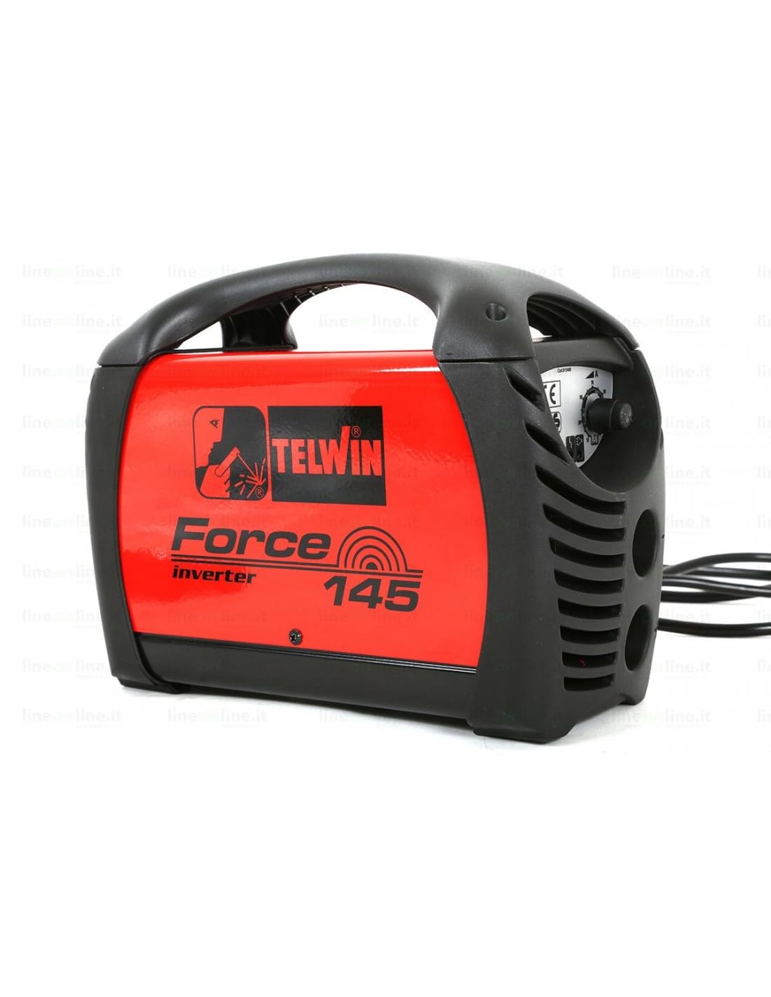 Telwin FORCE 145 - Saldatrice inverter ad elettrodo MMA con maschera e accessori, 230V, MMA DC
