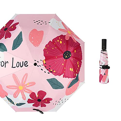 Beau parapluie automatique peint à la main pour les femmes filles parapluies anti-pluie Uv pluie soleil lumière parapluies