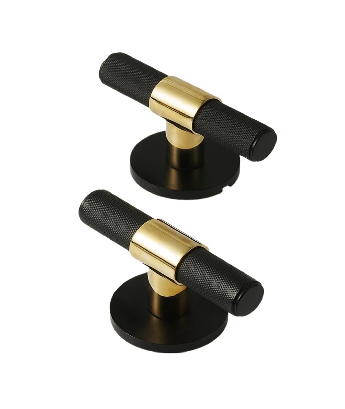 OPTEPYOE Brass Door Lock Set T Channel(8550BK Flathead Lock)