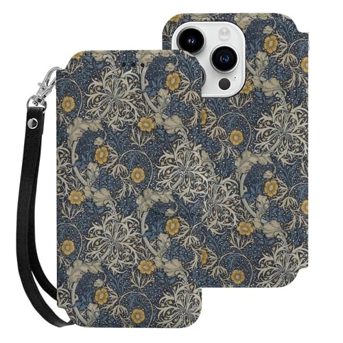 William Morris EBAX ԕ iPhone15 PropP[X 蒠^ z^ X}zP[X J[h[ PUU[  ACtH15 PropP[X Sʕی }Olbg ϏՌ EȒP