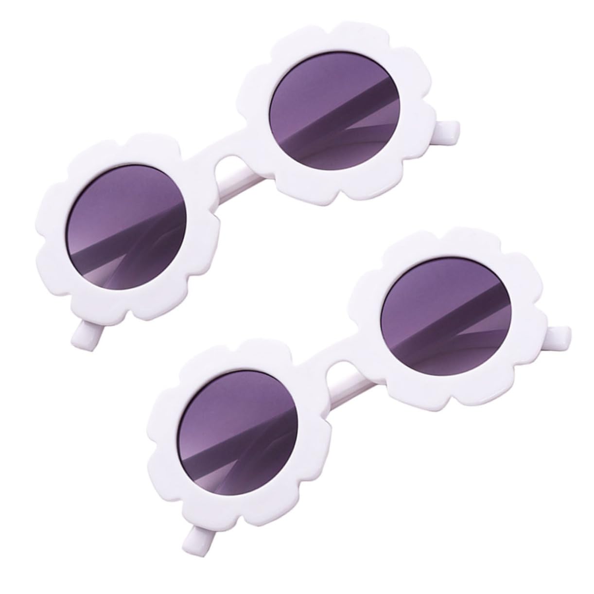 VANZACK 2pcs Boys and Girls Polarized Sunglasses Fashion Sunflower Design Lightweight Anti-uv Sun Protection Youth Sunglasses for Outdoor Activities