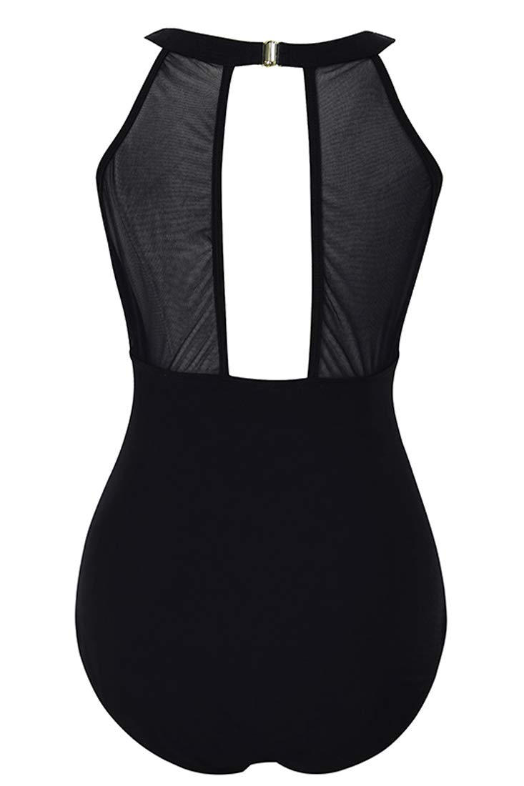 Viloree Costume da Bagno Intero da Donna con Controllo della Pancia Increspato Costumi da Bagno Collo Alto