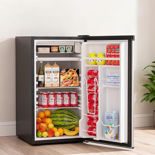 Hipicute 3.2 Cu.Ft Mini Fridge with Freezer, Single Door Compact