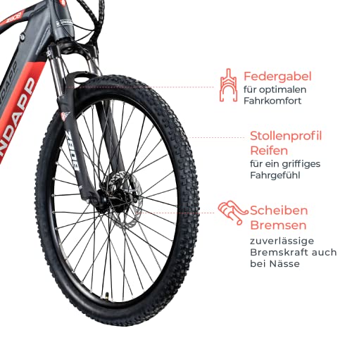Zündapp Z808 E-Bike 27,5 Zoll Elektrofahrrad für Mountainbike-Fahrten