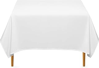 Lann's Linens - 70" Square Premium Tablecloth for Wedding/Banquet/Restaurant - Polyester Fabric Table Cloth - White